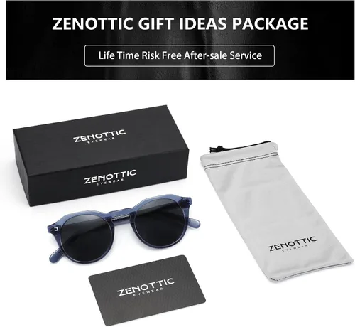 Vista 35 de ZENOTTIC Gafas de sol polarizadas redondas vintage para hombres y mujeres con protección UV400