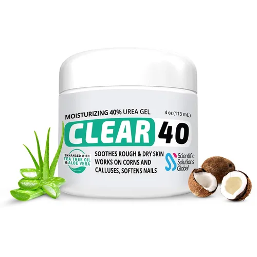 Vista 10 de Urea 40% + 1% ácido hialurónico (4 onzas) Suaviza los talones agrietados y la crema de urea para la piel seca 40 por ciento para los pies, máxima