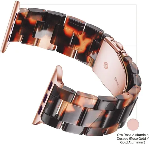 Vista 4 de Bandas para Apple Watch Light House - Correas de resina ligera de moda para iWatch para mujeres y hombres 38mm/40mm/41mm/42mm (Series 11 10)