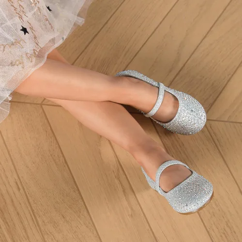 Vista 7 de DREAM PAIRS Zapatos planos Mary Jane con diamantes de imitación para niñas
