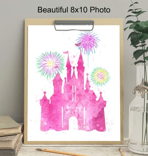 Vista 3 de Póster de pared de castillo, decoración perfecta para habitación de niñas y mujeres, gran regalo, foto sin marco de 8 x 10 pulgadas