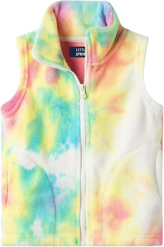 Vista 27 de LittleSpring Boys Girls Fleece Vest Sleeveless Jacket Full-Zip Fall Winter Warm Outerwear Negro