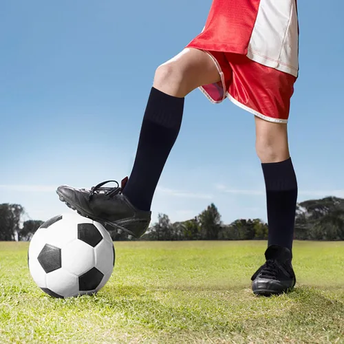 Vista 7 de Calcetines deportivos deportivos de fútbol para jóvenes, niños y niñas de 4 a 16 años de edad, calcetines deportivos altos