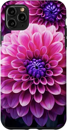 Vista 13 de Dahlia Flower Floral Nature Garden Funda con diseño granate rosa y morado para iPhone 16