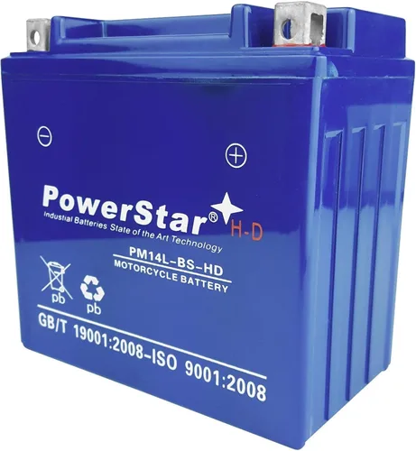 Vista 2 de PowerStar YTX14L-BS SLA AGM - Batería resistente para motocicleta y ATV