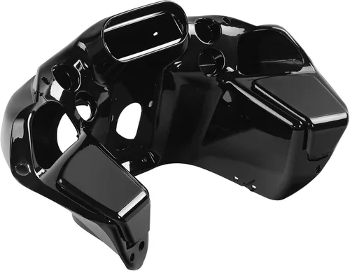 Vista 6 de XMT-MOTO Kit de carenado frontal superior exterior e interior para Harley Davidson Touring Road Glide FLTR 1993-2013 NEGRO BRILLANTE Brillo negro