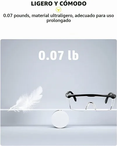 Vista 5 de Paquete de 3 gafas de seguridad, antivaho para los ojos, resistentes a los arañazos 3 piezas Negro