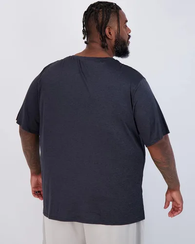 Vista 3 de 3 Pack Men's Big and Tall Dry Fit T Shirts Workout Gym Athletic Crew Tee Manga corta - Conjunto 1