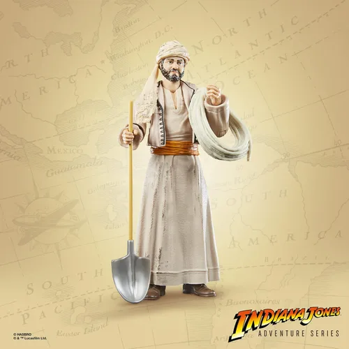 Vista 4 de Indiana Jones and The Raiders of The Lost Ark Adventure Series Sallah, figuras de acción de 6 pulgadas, niños a partir de 4 años