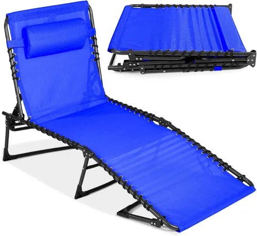 Vista 10 de Best Choice Products - Tumbona para patio reclinable, plegable, portátil para exteriores, con 8 posiciones, asas, capacidad de 300 libras
