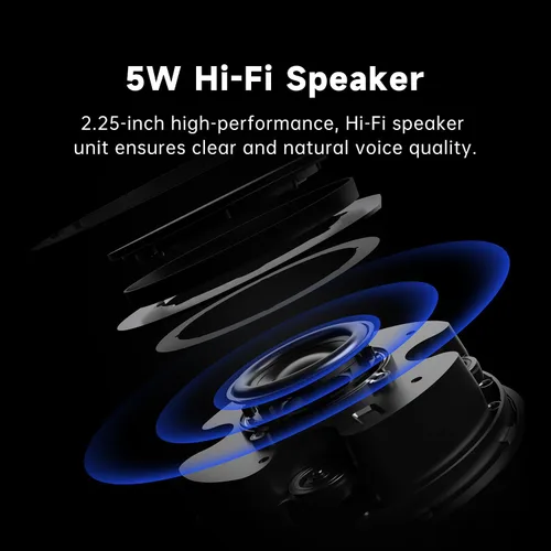 Vista 5 de Horion HM-5U - Altavoz de conferencia y micrófono con IA, altavoz Bluetooth para llamadas de conferencia, 8 micrófonos, 32 kHz, captación de voz