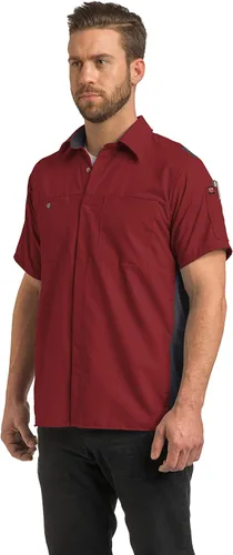 Vista 10 de Red Kap Camisa de manga corta Performance Plus para hombre con tecnología OilBlok Malla negra/carbón