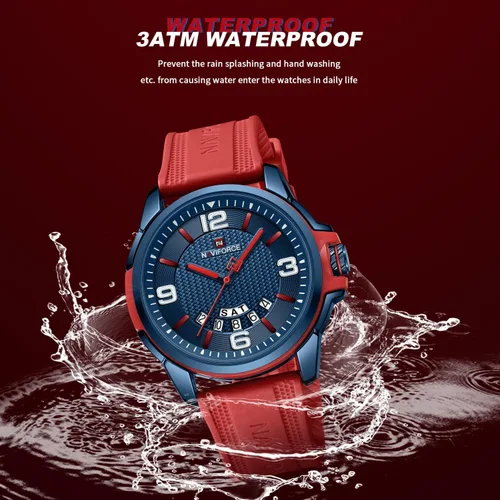 Vista 4 de NAVIFORCE Reloj impermeable para hombres, mujeres, niños y niñas, analógico, militar, deportivo, unisex, correa de silicona