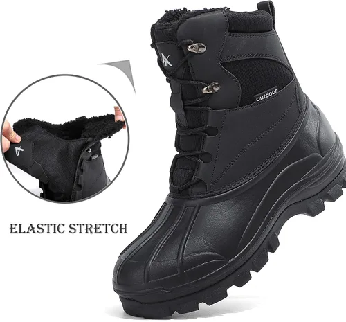 Vista 3 de UPSOLO Mens Duck Boots Winter Snow Boot Waterproof Insulated Anti-Slip Fully Fur Lined Casual Lightweight