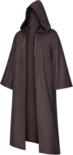Vista 2 de TOGROP Knight Costume for Mens Robe Hooded Adult Cloak Cosplay