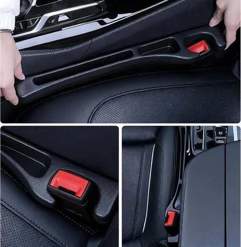 Vista 7 de Organizador de espacio para asiento de coche 2 en 1 y juego de posavasos para portavasos, nuevo tapón para el espacio del asiento del coche