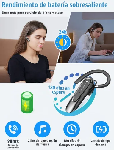 Vista 3 de Link Dream - Auricular Bluetooth para teléfono celular con silencio