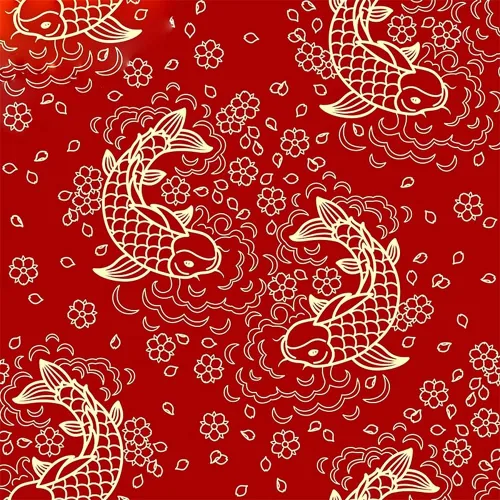 Vista 7 de Q QIHANG Papel pintado de estilo rojo chino Patrón de dragón clásico Zen Hotel Restaurante Sala de estar Nubes auspiciosas Fondo de TV Fondo