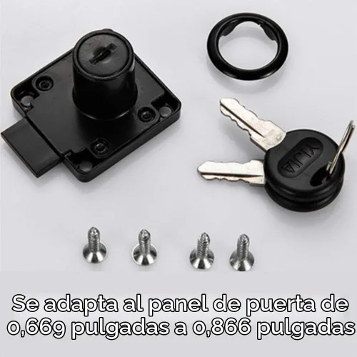 Vista 7 de Cerradura de cajón, cerradura de buzón, cerradura de escritorio. Adecuada para gabinetes de madera. Modelo CT-138-22