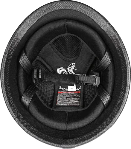 Vista 4 de Yesmotor - Casco de media cara estilo retro alemán de cuero hecho a mano con hebilla de liberación rápida y gafas protectoras - Aprobado por DOT