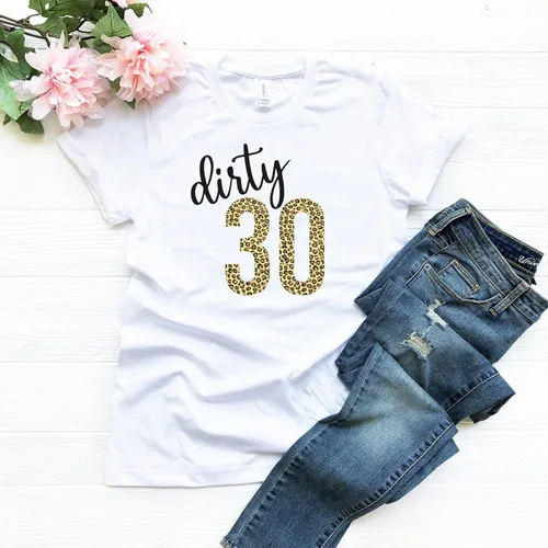 Vista 3 de Birthday Shirt for Women, 30th Birthday Party Shirts for Woman, Dirty 30 Matching Birthday Shirts, Birthday Squad, 30th Birthday Gift, Thirty