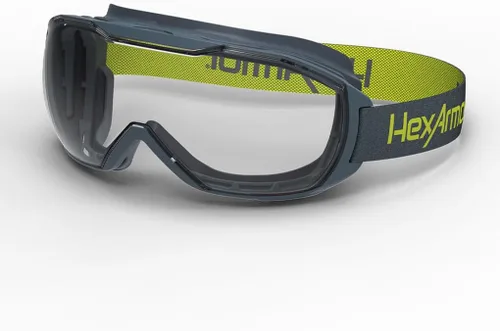Vista 10 de HexArmor Gafas de seguridad antivaho MX500, diseño sobre las gafas, amplio campo de visión, protección ocular con clasificación de salpicaduras