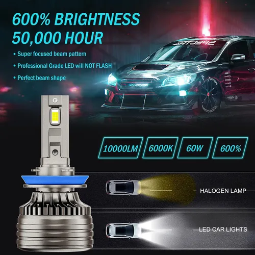 Vista 2 de TXBILMOO Compatible con bombillas LED para faros delanteros Nissan Altima 2007-2018, H11H8H9 de haz altobajo + bombillas LED antiniebla H11 600%