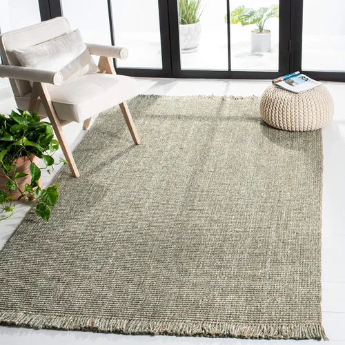 Vista 31 de SAFAVIEH Natural Fiber Collection - Alfombra decorativa de 2 x 3 pies, carbón y natural, yute tejido a mano, ideal para zonas de alto tráfico