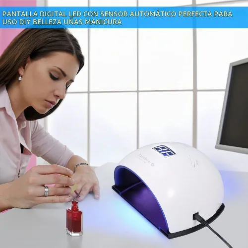Vista 5 de FILFEEL Lámpara LED de secado de uñas de 48 W, herramientas de arte de uñas para curado de esmalte de uñas con sensor inteligente herramienta