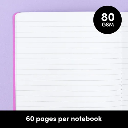 Vista 4 de PAPERAGE Paquete de 32 cuadernos de composición, 60 páginas, 4 cubiertas de color con papel rayado universitario (tono tierra), 5.75 x 8 pulgadas