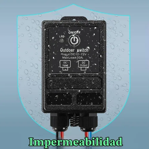 Vista 3 de Interruptor de control remoto inalámbrico de 12 voltios con conector SAE, interruptor remoto inalámbrico impermeable de largo alcance de 328 pies