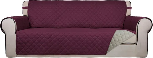 Vista 29 de PureFit - Funda de sofá acolchada reversible, protector de muebles impermeable, funda de sofá lavable con espuma antideslizante y correas elásticas