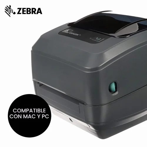 Vista 7 de ZEBRA GK420t Impresora de Escritorio Monocromática de Transferencia Térmica Ancho de Impresión de 4 pulgadas Conectividad de Puerto USB y Ethernet