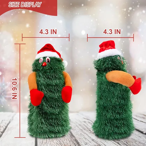 Vista 2 de Gfilay Árbol de Navidad Cantante y Bailante, Decoraciones Navideñas Musicales, Rotativas y Animadas para Niños