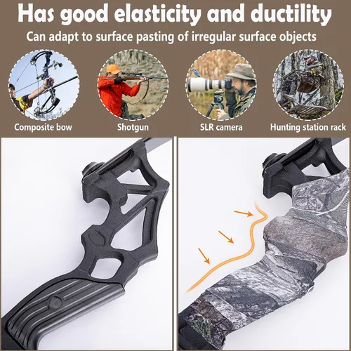 Vista 4 de Adnee Cinta silenciadora de camuflaje de 2.5 yardas x 2.5 pulgadas, cintas de camuflaje autoadhesivas, cinta protectora de camuflaje para tu