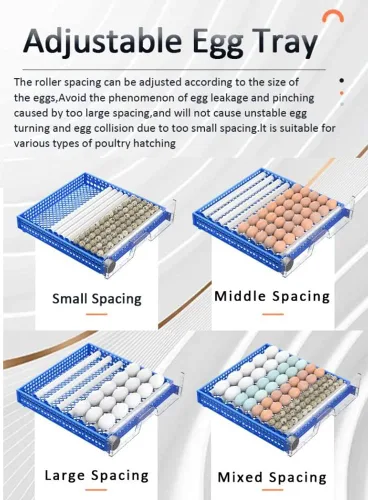 Vista 4 de Generic Incubadora automática de huevos con LED de alta eficiencia, giro automático de huevos y control de temperatura, incubadoras de huevos