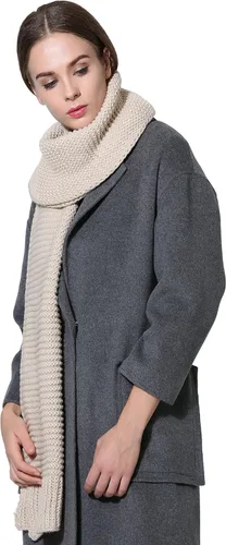 Vista 4 de NEOSAN Bufanda gruesa de punto trenzado grueso para mujer y hombre