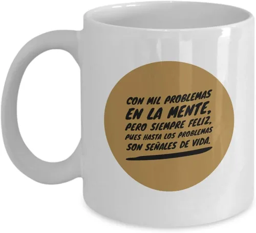 Vista 5 de Taza Café MENTE, taza de café divertidas, tazas personalizadas, taza de café inspiradoras, taza con mensajes positivos.
