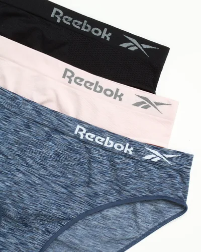 Vista 2 de Reebok Ropa interior para mujer - Bragas de bikini de microfibra sin costuras (paquete de 3)