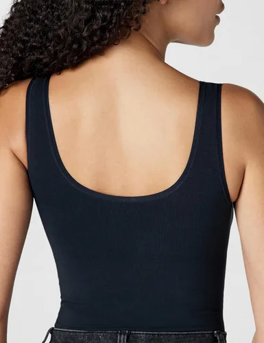 Vista 5 de Yummie Body de algodón sin costuras con espalda completa para mujer Negro