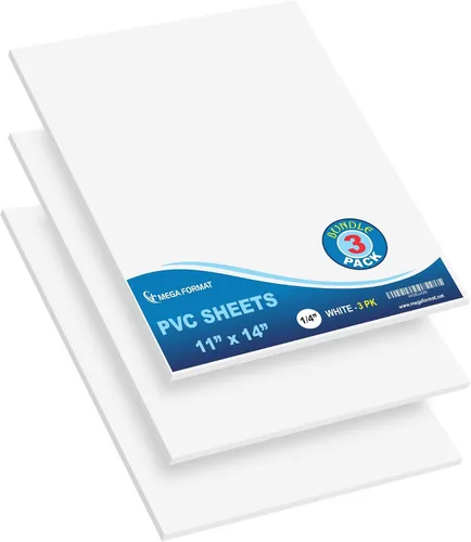Vista 92 de Mega Format Hojas de plástico de PVC expandido – Hoja negra rígida de 5 x 7 pulgadas para manualidades, señalización y exhibiciones – Sintra Negro