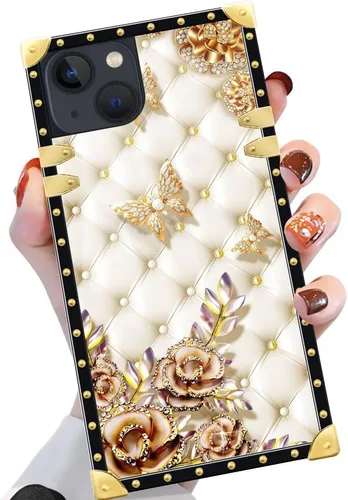 Vista 72 de Funda compatible con iPhone X/Xs, TPU suave de lujo y parte trasera de policarbonato duro para niñas y mujeres, funda protectora a prueba de golpes
