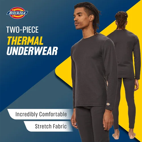 Vista 3 de Dickies Conjunto de ropa interior térmica Long Johns para hombre, 2 piezas de capa base para clima frío para hombre