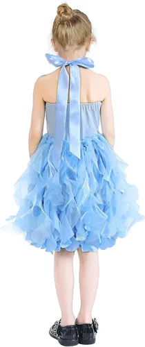 Vista 5 de Vestido tutú para niñas, vestido de tul con lentejuelas, vestido de princesa para niñas pequeñas, disfraz de fiesta de cumpleaños brillante