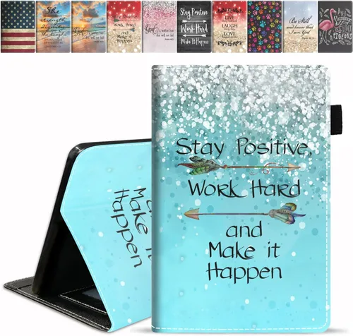 Vista 30 de Funda para tableta Amazon Fire Max 11 (13ª generación, versión 2023), funda delgada de piel sintética con ranura para tarjetas y encendido
