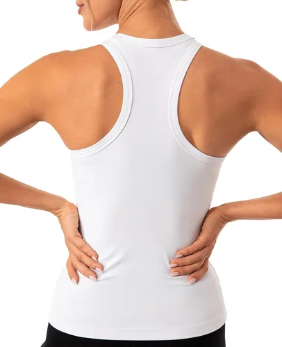 Vista 5 de Ukaste Camiseta sin mangas para mujer Studio Essential con cuello redondo y espalda cruzada para yoga