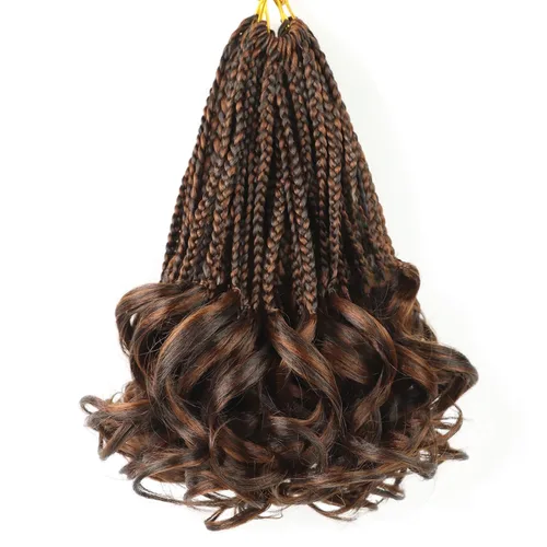 Vista 16 de Cabello para Trenzas Rizo Francés Color 1 Trenzas de Ganchillo Rizo Francés 10 Pulgadas Trenzas de Caja Cabello de Ganchillo para Mujeres y Niños