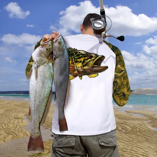 Vista 30 de Palmyth - Camiseta de pesca para hombre, con manga larga, protección solar ultravioleta FPU 50+, con bolsillo