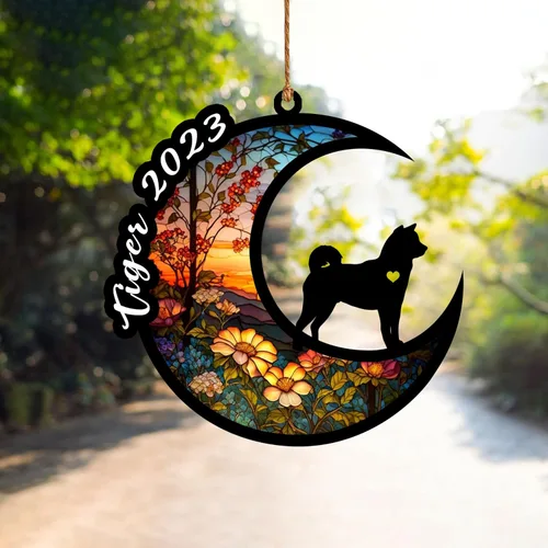 Vista 3 de Atrapasoles conmemorativo para perros, regalo de condolencia de perro de la pérdida del bulldog americano, regalos conmemorativos para los amantes