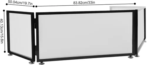 Vista 5 de Cabina de DJ portátil para DJ, pantalla plegable para fachada de eventos de DJ con bolsa de viaje para exteriores e interiores y fiestas en el patio